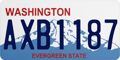 WA license plate AXB1187