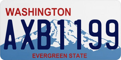 WA license plate AXB1199