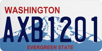 WA license plate AXB1201