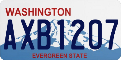 WA license plate AXB1207