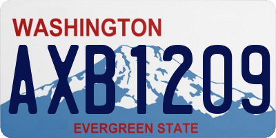 WA license plate AXB1209