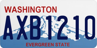 WA license plate AXB1210