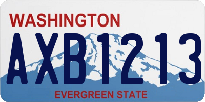 WA license plate AXB1213