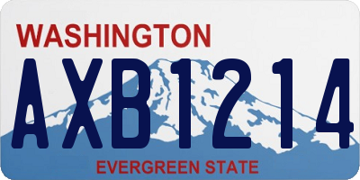 WA license plate AXB1214