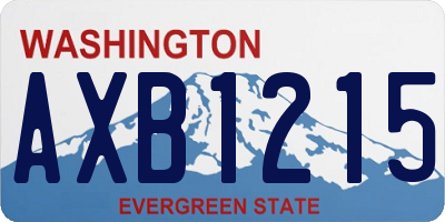 WA license plate AXB1215