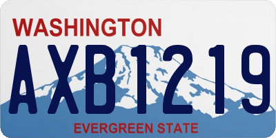 WA license plate AXB1219