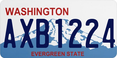 WA license plate AXB1224