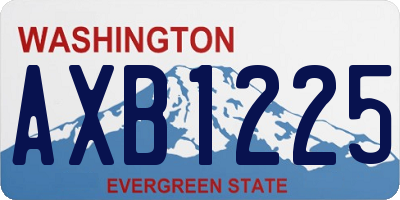 WA license plate AXB1225