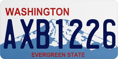 WA license plate AXB1226
