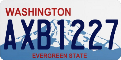WA license plate AXB1227