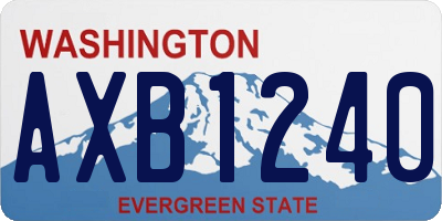 WA license plate AXB1240