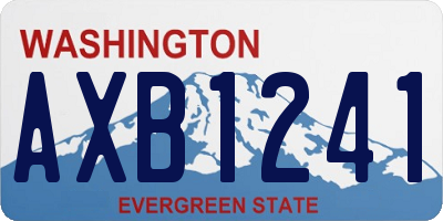 WA license plate AXB1241