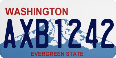 WA license plate AXB1242