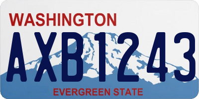 WA license plate AXB1243