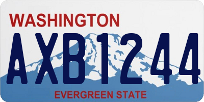 WA license plate AXB1244
