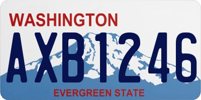 WA license plate AXB1246