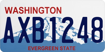 WA license plate AXB1248