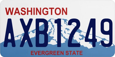 WA license plate AXB1249