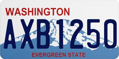WA license plate AXB1250