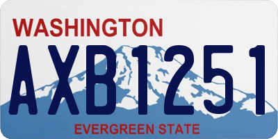 WA license plate AXB1251