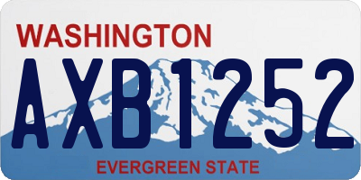 WA license plate AXB1252