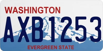 WA license plate AXB1253
