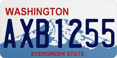 WA license plate AXB1255