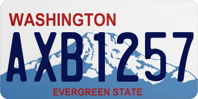 WA license plate AXB1257