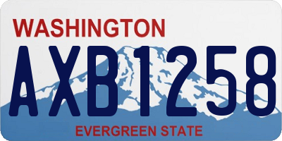 WA license plate AXB1258