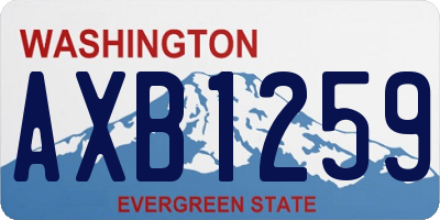 WA license plate AXB1259