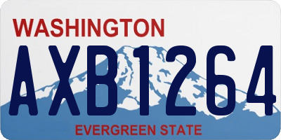 WA license plate AXB1264