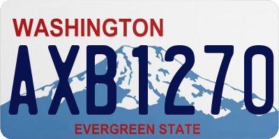 WA license plate AXB1270