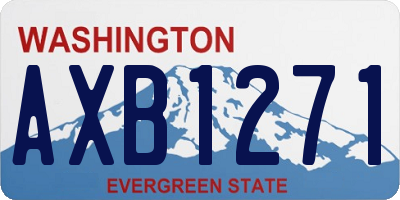 WA license plate AXB1271