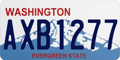 WA license plate AXB1277