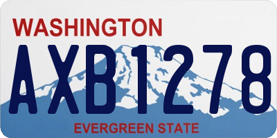 WA license plate AXB1278