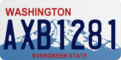 WA license plate AXB1281