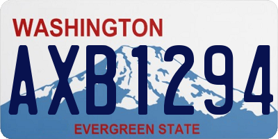 WA license plate AXB1294