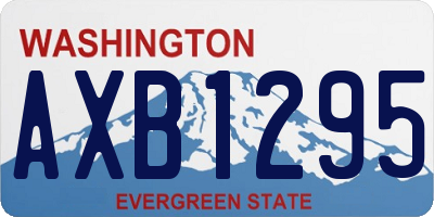 WA license plate AXB1295