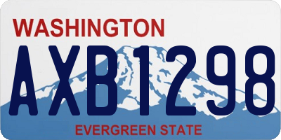 WA license plate AXB1298
