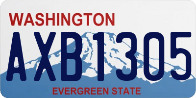 WA license plate AXB1305