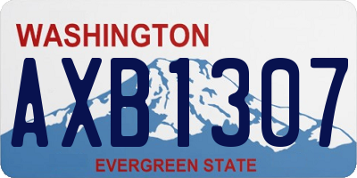 WA license plate AXB1307