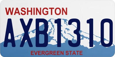 WA license plate AXB1310