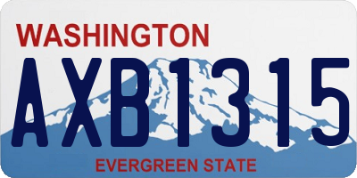 WA license plate AXB1315