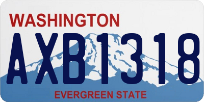 WA license plate AXB1318