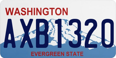 WA license plate AXB1320