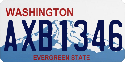 WA license plate AXB1346