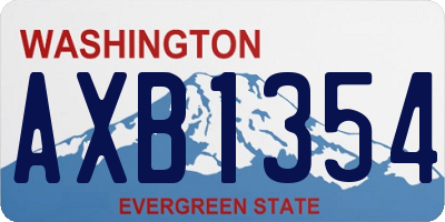 WA license plate AXB1354