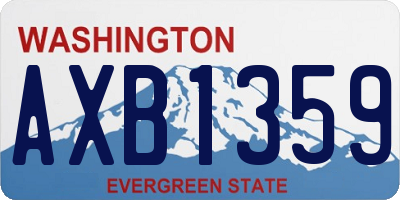 WA license plate AXB1359