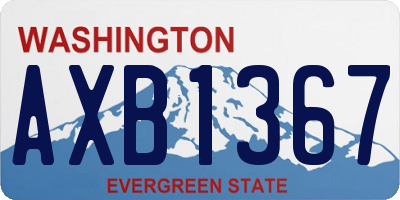 WA license plate AXB1367