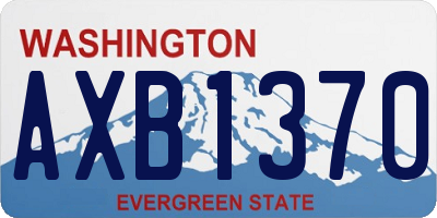 WA license plate AXB1370